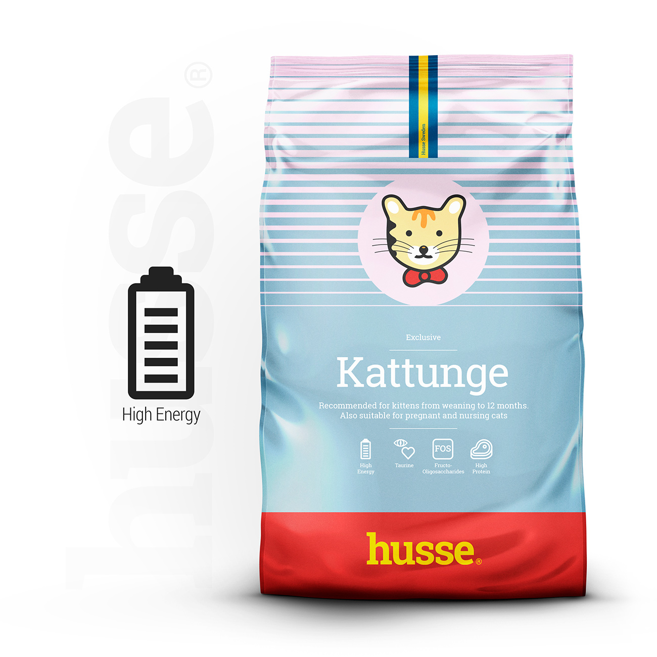 Kattunge sausas kačių maistas 2-7 kg