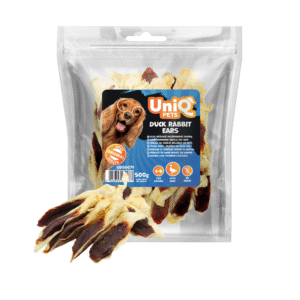 Uniq Pets džiovintos triušio ausys su antienos mėsa 500g