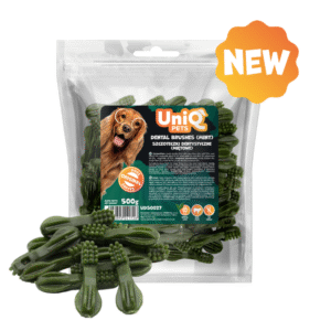 UNIQ PETS šunų skanėstai dantų šepetėliai (su mėtų skoniu) 500g