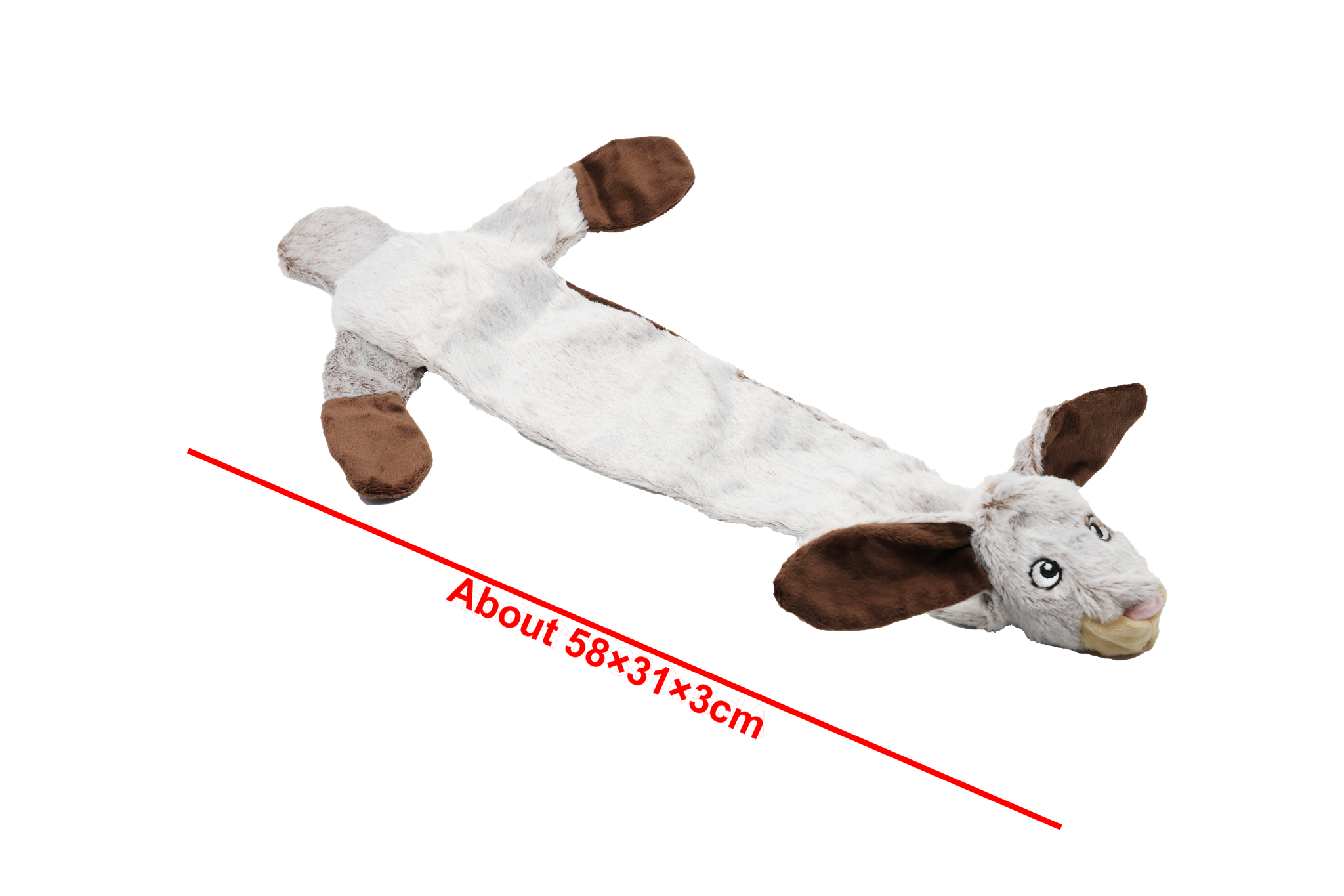 UNIQ PETS pliušinis ilgas triušis 58×31 cm - Image 2