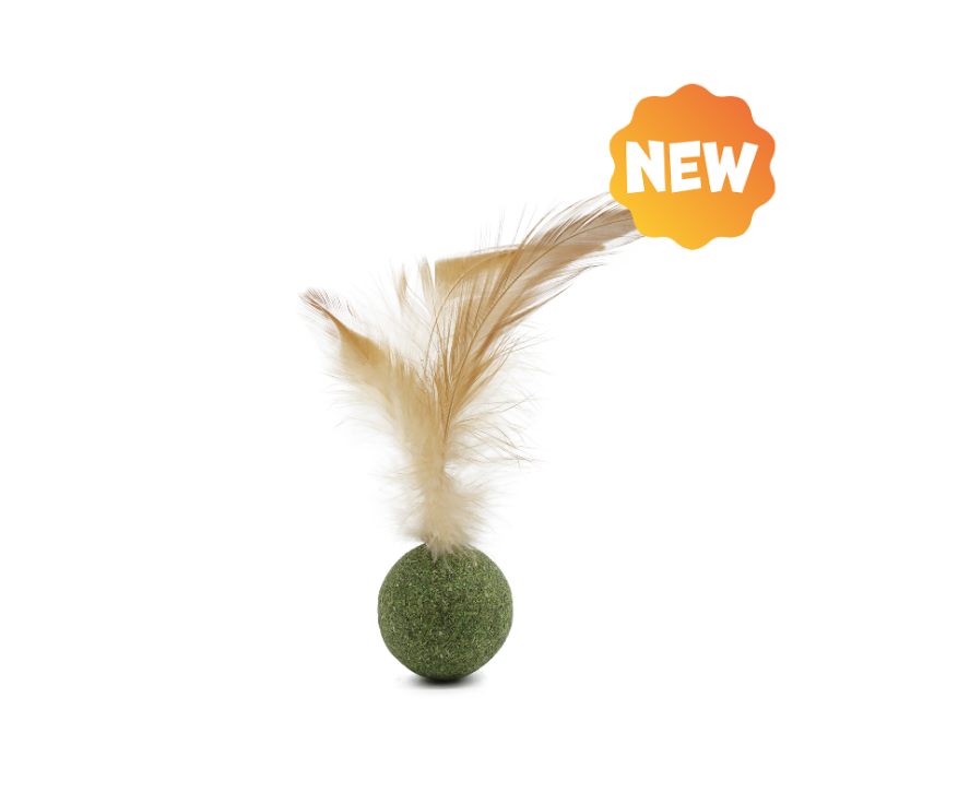 UNIQ PETS kačių žaislas kamuoliukas su plunksna