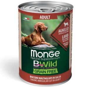Monge Bwild adult konservuotas pašaras su ėriena 400g