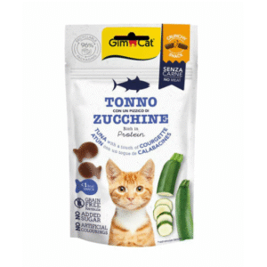 Gimcat Crunchy Snacks Tuna; Courgette skanėstai tunas/cukinija