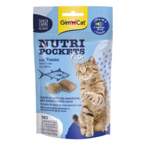 GIMCAT NUTRI POCKETS su žuvimi ir tunu 60g