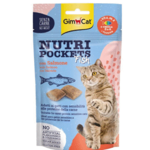 GIMCAT NUTRI POCKETS skanėstai katėms su lašiša 60g