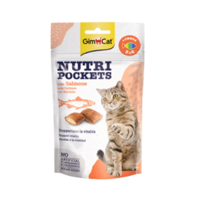 GimCat Nutri Pockets skanėstai katėms su lašiša,60g