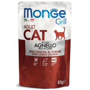 Monge GRILL Adult kons. pašaras katėms su ėriena 85g