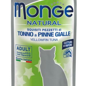 Monge Natural konservai katėms su geltonpelekiu tunu želėje, 80 g