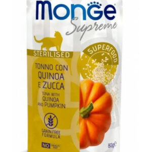 Monge SUPREME ster. kačių pašaras su tunu ir moliūgais 80g