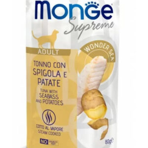 Monge SUPREME pašaras katėms su tunu ir bulvėmis 80g