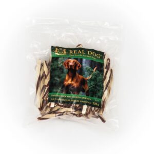 Real Dog SNACKS Sukti antienos ir menkės sumuštiniai 500g