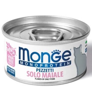 Monge MONOPROTEIN - dribsniai katėms su kiauliena, 80 g