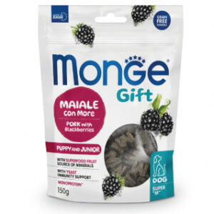 Monge GIFT Dog Super "M" Puppy&Junior Kiauliena/gervuogės 150 g