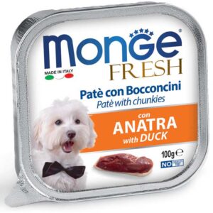 Monge Fresh paštetas šunims su antienos gabalėliais100g