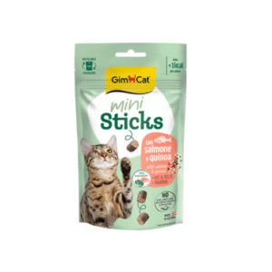 GimCat Mini lazdelės su lašiša ir bolivinės balandos, 50 g