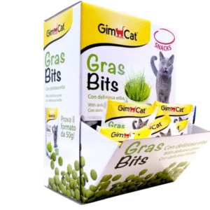 GimPet Gras Bits skanėstai katėms, 15 g x 20 vnt