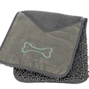 Trixie Rankšluostis kailiui su kišenėmis rankoms, mikropluoštas, 78x32 cm, pilkas