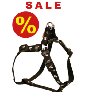 Nailoninės šuns petnešos, dydis 5-6, reguliuojamos 58-90 cm, su dvigubu žiedu