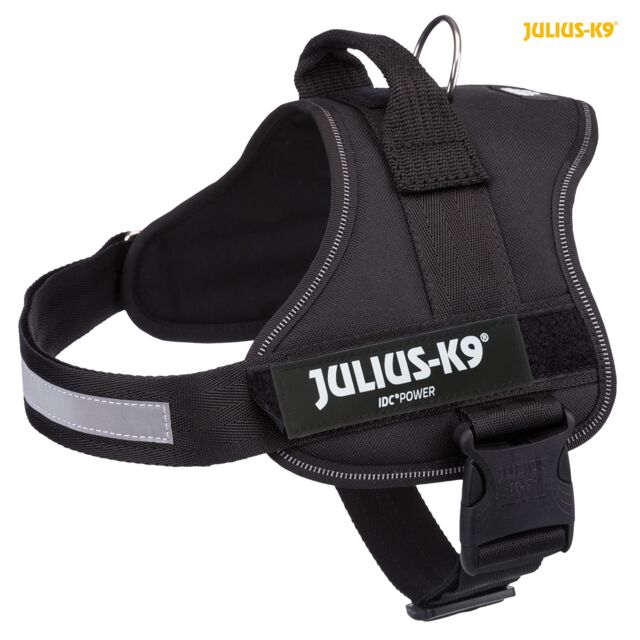 K9 petnešos šunims, M/0: 58–76 cm/40 mm, juodos