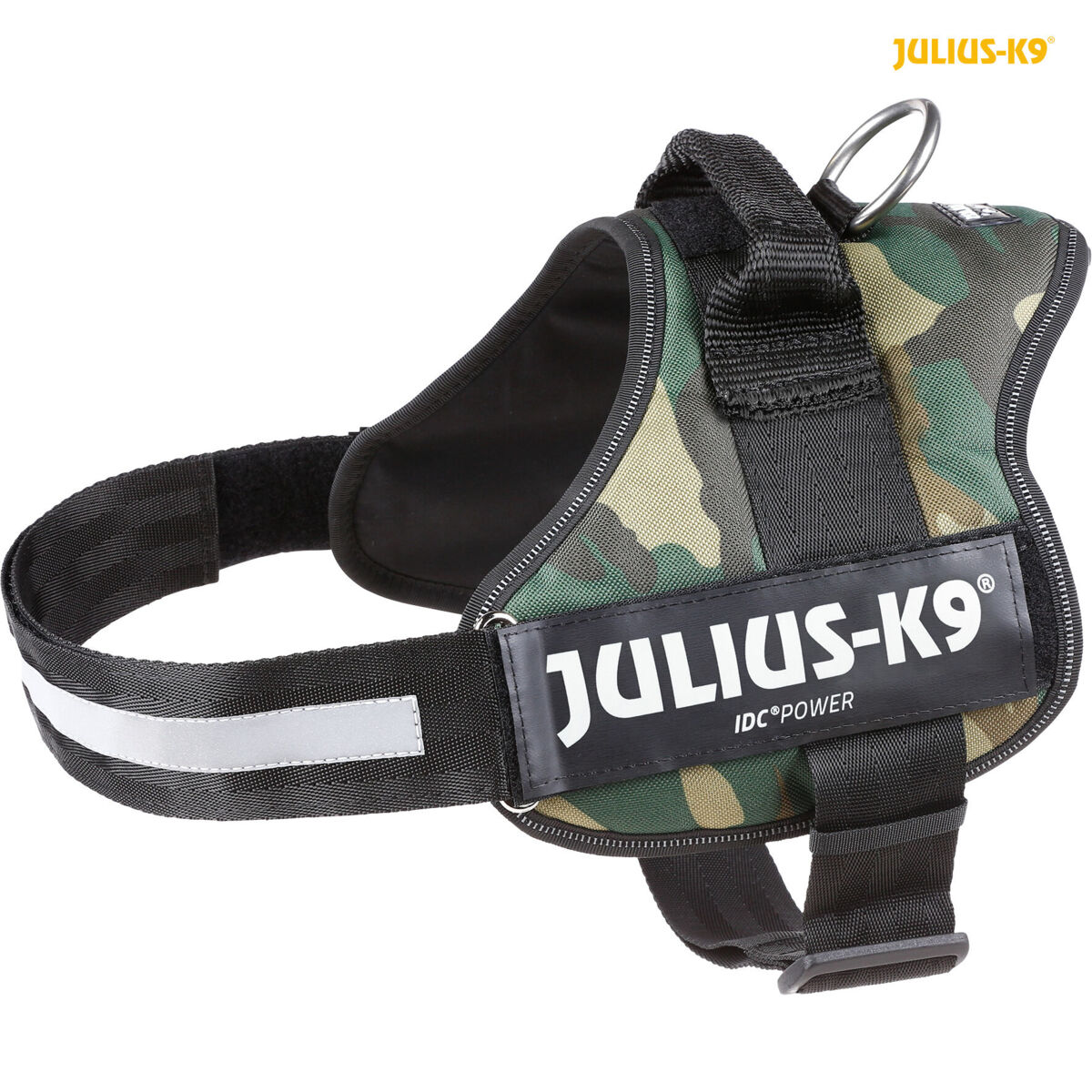 K9 petnešos šunims, M/0: 58–76 cm/40 mm, kamufliažas