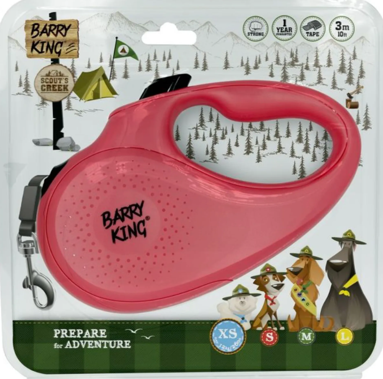 BARRY KING automatinis pavadys su juosta XS 3m iki 12kg