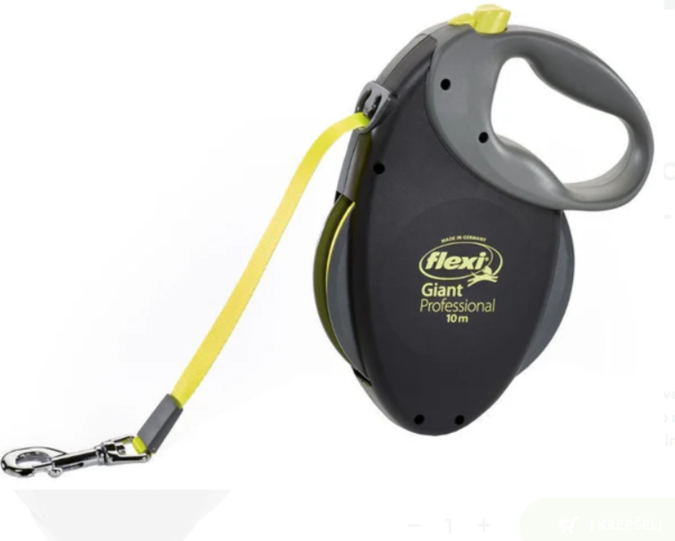 Flexi Giant Profesional pavadėlis juodas L 10m iki 50kg