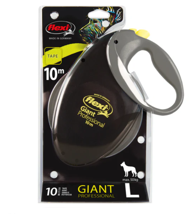 Flexi Giant Profesional pavadėlis juodas L 10m iki 50kg - Image 4