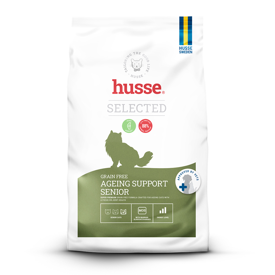 Husse Agening Support sausas maistas senjorams katėms, 7 kg
