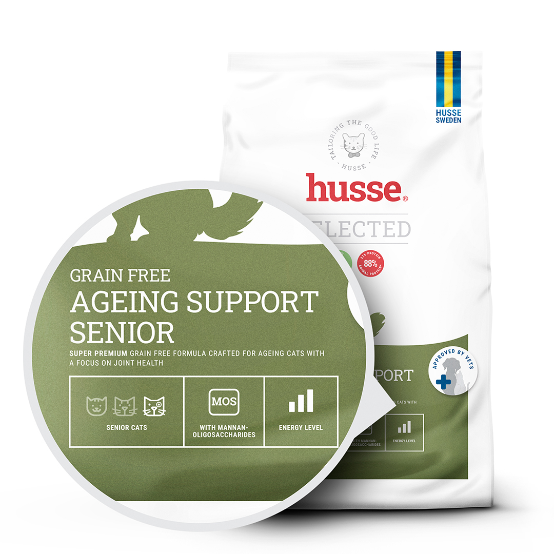 Husse Agening Support sausas maistas senjorams katėms, 7 kg - Image 2
