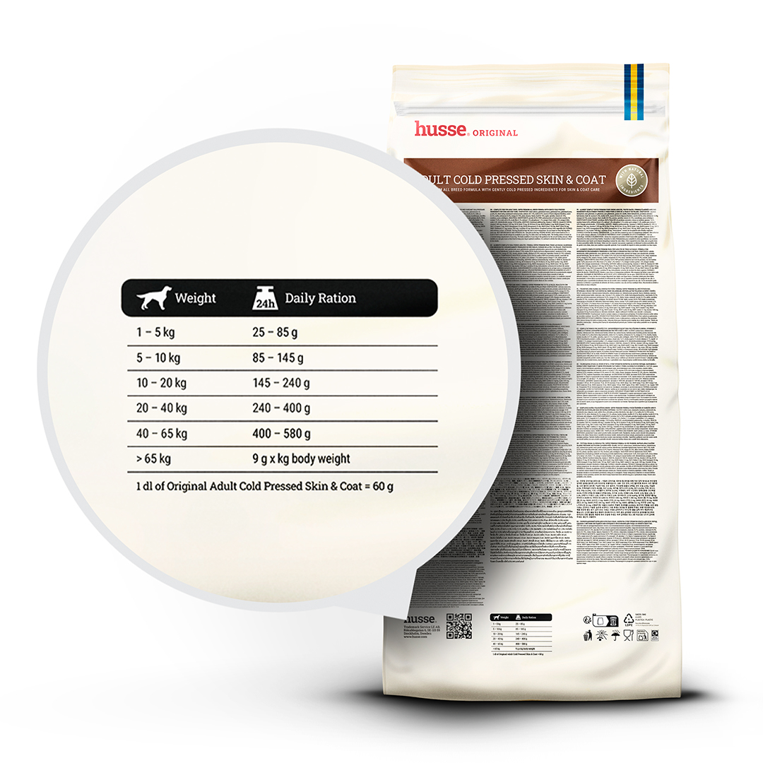 Husse Adult Cold Pressed Skin & Coat šunų pašaras su lašišų aliejumi, 7 kg - Image 2