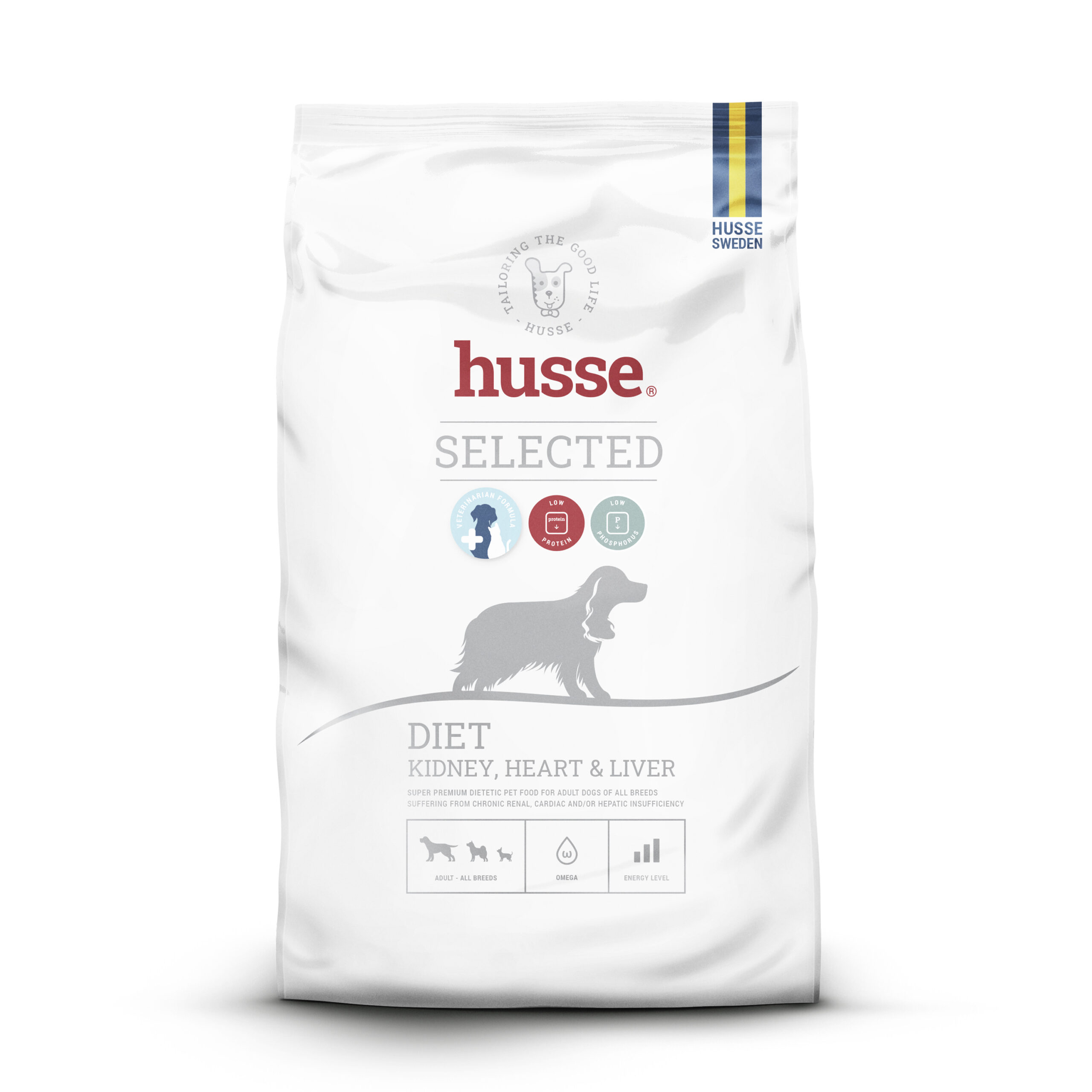 Husse Diet Kidney, Heart & Liver sausas pašaras šunims, 7 kg